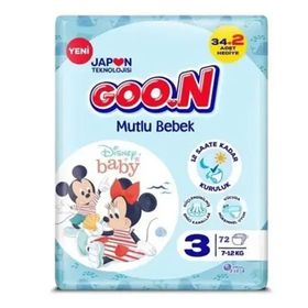 Goo.N Mutlu Bebek No:3 Midi 72 Adet Bebek Bezi