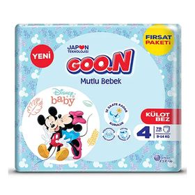 Goo.N Mutlu Bebek No:4 Maxi 78 Adet Külot Bebek Bezi