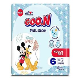 Goo.N Mutlu Bebek No:6 XLarge 20 Adet Külot Bebek Bezi