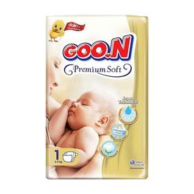 Goo.N Premium Soft No:1 Yenidoğan 200 Adet Bebek Bezi