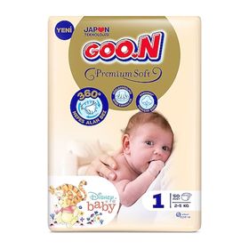 Goo.N Premium Soft No:1 Yenidoğan 400 Adet Bebek Bezi