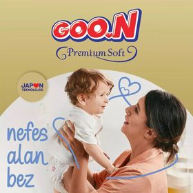 Goo.N Premium Soft No:1 Yenidoğan 400 Adet Bebek Bezi