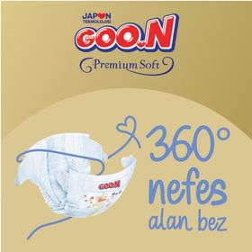Goo.N Premium Soft No:1 Yenidoğan 50 Adet Bebek Bezi
