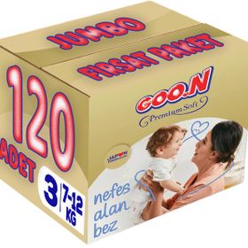 Goo.N Premium Soft No:3 Midi 120 Adet Bebek Bezi