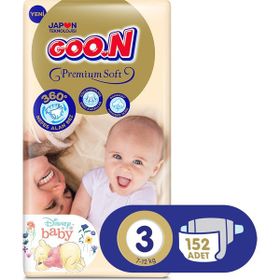 Goo.N Premium Soft No:3 Midi 152 Adet Bebek Bezi