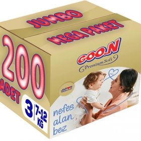 Goo.N Premium Soft No:3 Midi 200 Adet Bebek Bezi