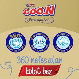 Goo.N Premium Soft No:4 Maxi 20 Adet Külot Bebek Bezi