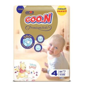 Goo.N Premium Soft No:4 Maxi 64 Adet Bebek Bezi