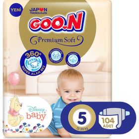 Goo.N Premium Soft No:5 Junior 104 Adet Bebek Bezi