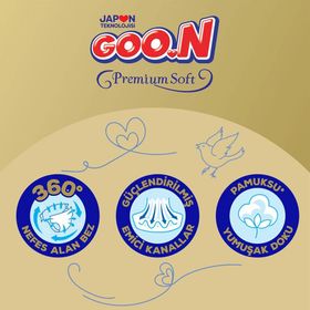 Goo.N Premium Soft No:5 Junior 104 Adet Bebek Bezi