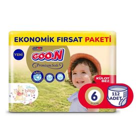 Goo.N Premium Soft No:6 XLarge 112 Adet Külot Bebek Bezi