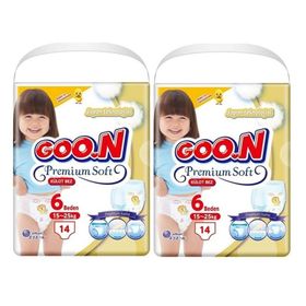 Goo.N Premium Soft No:6 XLarge 28 Adet Külot Bebek Bezi