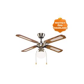 Good Home 1XE27 Ahşap Kanat 107 cm Tavan Vantilatörü