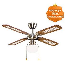Good Home 1XE27 Ahşap Kanat 107 cm Tavan Vantilatörü