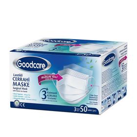 Goodcare 3 Katmanlı 50'li Telli Cerrahi Maske