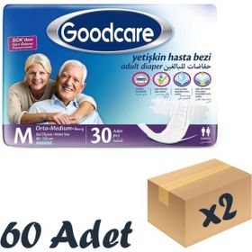 Goodcare Bel Bantlı Yetişkin Medium 2x30 Adet Yetişkin Hasta Bezi