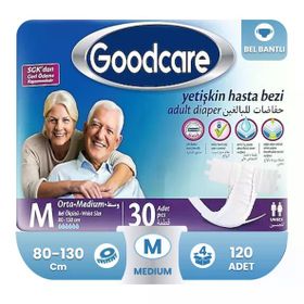 Goodcare Yetişkin Bel Bantlı Tekstil Yüzey Medium 120 Adet Hasta Bezi