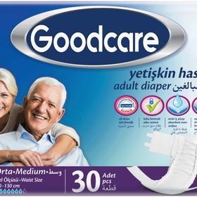 Goodcare Yetişkin Bel Bantlı Tekstil Yüzey Medium 30 Adet Hasta Bezi