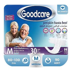 Goodcare Yetişkin Bel Bantlı Tekstil Yüzey Medium 90 Adet Hasta Bezi