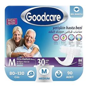 Goodcare Yetişkin Bel Bantlı Tekstil Yüzey Medium 90 Adet Hasta Bezi