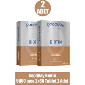 Goodday Biotin 5000 mcg 2x60 Tablet