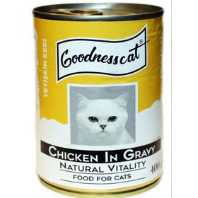 GoodnessCat 10x400 gr Tavuklu Gravy Konserve Yetişkin Kedi Maması
