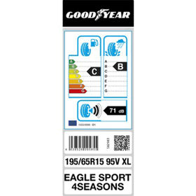 Goodyear 195/65 R15 95V XL Eagle Sport 4 Seasons Dört Mevsim Lastiği