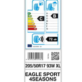 Goodyear 205/50 R17 93W XL Eagle Sport 4 Seasons Dört Mevsim Lastiği
