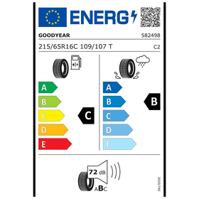 Goodyear 215/65 R16C 109/107T EfficientGrip Cargo 2 Yaz Lastiği