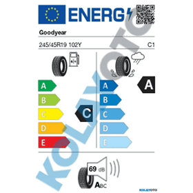 Goodyear 245/45 R19 102Y XL EfficientGrip FP RFT Yaz Lastiği