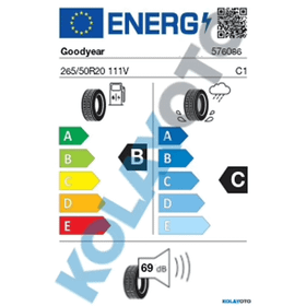 Goodyear 265/50 R20 111V XL EfficientGrip SUV FP Yaz Lastiği 2020