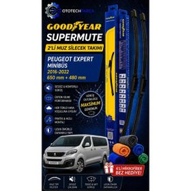 Goodyear Peugeot Expert Supermute 2016-2022 Minibüs 650+480 mm 2'li Muz Silecek Takımı