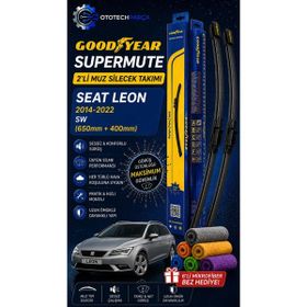 Goodyear Seat Leon Supermute 2014-2022 SW 650+400 mm 2'li Muz Silecek Takımı