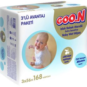 Goon Sensitive Hassas Cilt 3x56'lı Islak Havlu Mendil