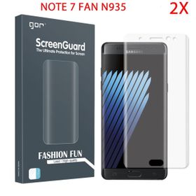 Gor Galaxy Note 7 Fan 3D Kavisli Darbe Emici Full Ekran Koruyucu 2 Adet Set