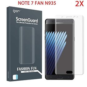 Gor Galaxy Note 7 Fan 3D Kavisli Darbe Emici Full Ekran Koruyucu 2 Adet Set