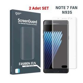 Gor Galaxy Note 7 Fan 3D Kavisli Darbe Emici Full Ekran Koruyucu 2 Adet Set