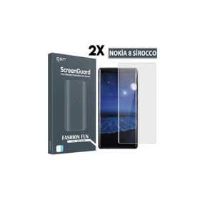 Gor Nokia 8 Sirocco 3D Kavisli Full Darbe Emici Ekran Koruyucu 2 Adet Set