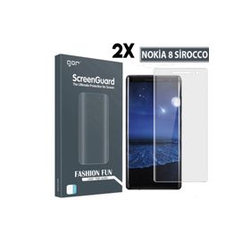 Gor Nokia 8 Sirocco 3D Kavisli Full Darbe Emici Ekran Koruyucu 2 Adet Set