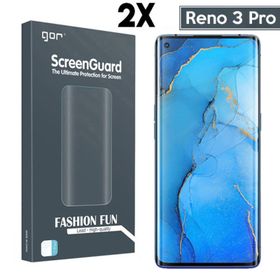 Gor Oppo Reno 3 Pro 3D Kavisli Full Ekran Koruyucu 2 Adet Set