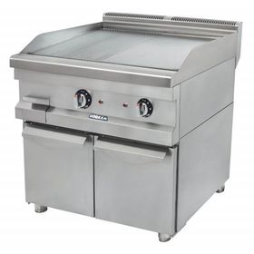 Görkem 717 Yarı Düz Yarı Oluklu Dolaplı 80x71x85 cm Elektrikli Izgara