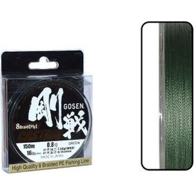Gosen W8 Casting PE 8 Örgü Spin İp 150 mt Yeşil 0.6 PE Misina