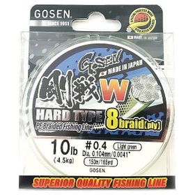 Gosen W8 Hard Type PE 8 Örgü Spin İp 150 mt Açık Yeşil 0.4 PE Misina