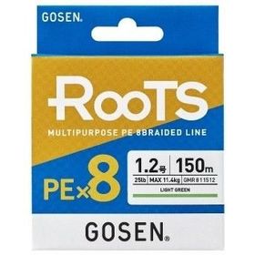 Gosen X8 Roots PE 8 Örgü Spin İp Misina 150 mt Açık Yeşil 1.2 Pe Misina