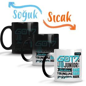 Got7 Collage Sihirli Porselen Kupa
