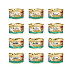 Gourmet 12x85 gr Gold Somon ve Tavuklu Yetişkin Konserve Kedi Maması