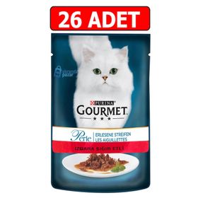 Gourmet 26x85 gr Perle Izgara Sığır Yaş Kedi Maması Konserve