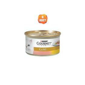 Gourmet 6x85 gr Gold Parça Etli ve Soslu Somon ve Tavuklu Kedi Konserve Maması