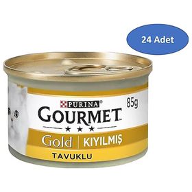 Gourmet 85 gr 24'lü Set Kıyılmış Tavuklu Konserve Kedi Maması