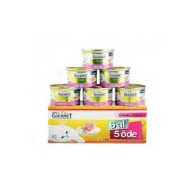 Gourmet 85 gr 6 Al 5 Öde Gold Kıyılmış Sığır Etli Kedi Maması